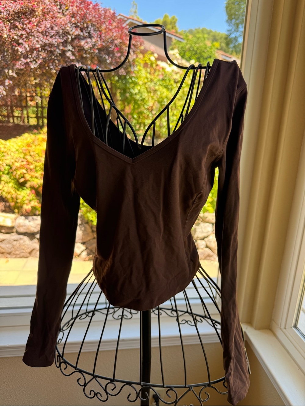 Lululemon Chocolate Brown Long Sleeve Women's Yoga Top